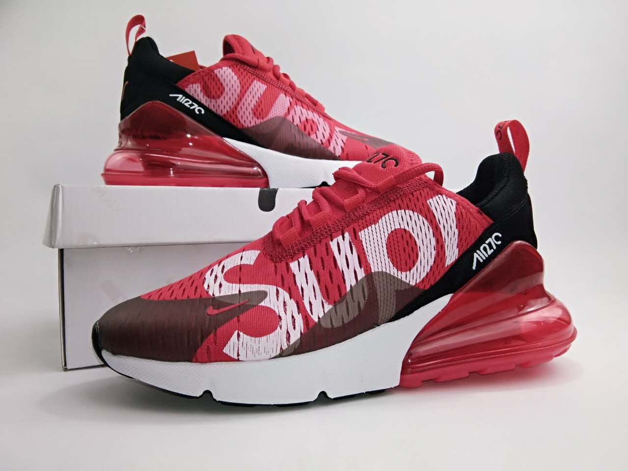 2018 New Nike Air Max Flair Red Black White Shoes